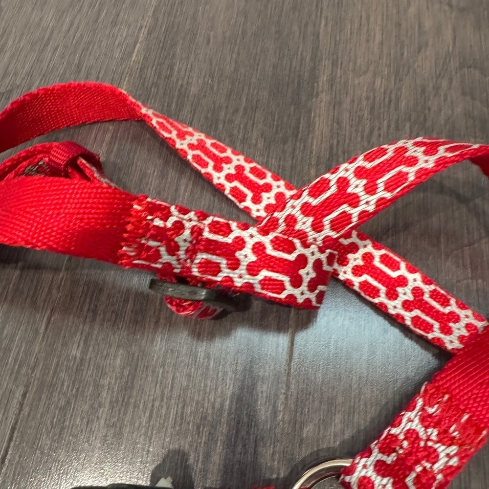 Red & White Pet Dog Large Bone Harness for Walks- Large Dogs - Picture 3 of 3